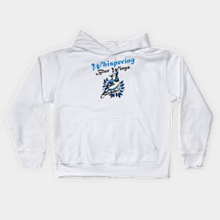 Blue Jay bird on a tree branch Kids Hoodie